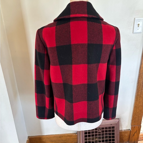 J. Crew Buffalo Plaid check Seberg pea coat jacket - Picture 5 of 8